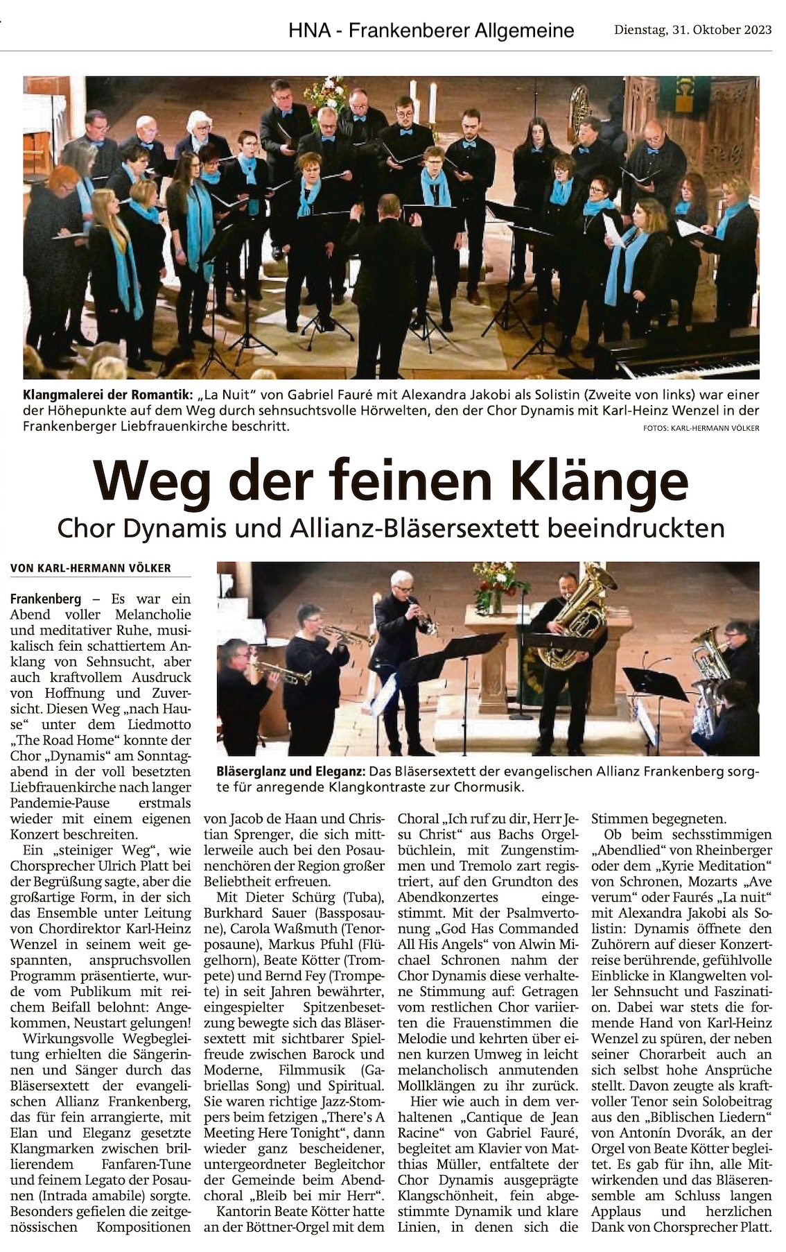Konzertbericht HNA 20231031